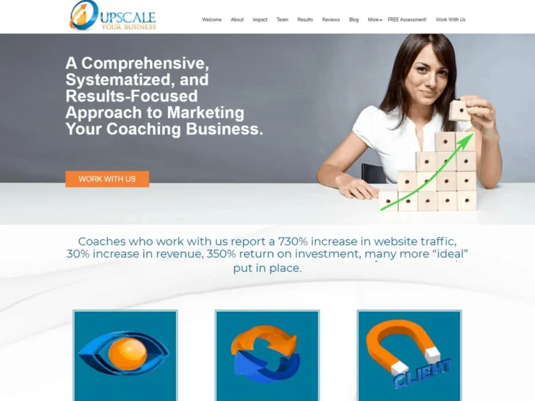 Upscale Your Business digital services website project screenshot